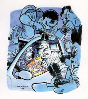 Cornillon Luc - Okapi Encre de Chine noire et encres de couleur pour un dessin