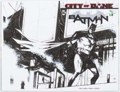 Matthew Clark Batman #75 Wraparound Sketch Cover Variant Original Art (DC, 2019) CGC Signature Series NM/MT 9.8 -