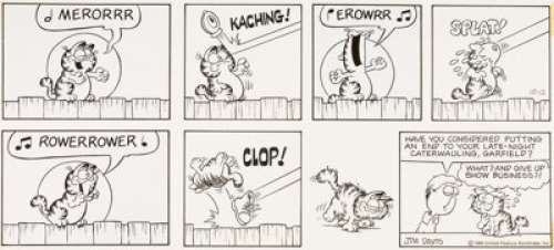 Davis, Jim | Jim Davis Garfield Sunday Comic Strip Original Art dated 10-12-80 (United Feature Syndicate, 1980).... | Heritage
