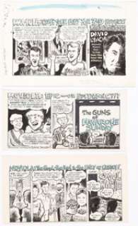 Todd Camp and Michael H. Price Moviola Weekly Comic Strip "Twin Peaks," "Cool World" Film Spoofs Original Art Grou... (Total: 3 Items) | Heritage