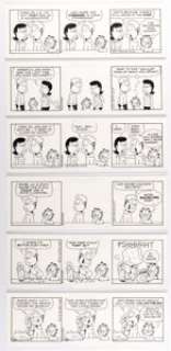 Davis, Jim | Jim Davis Garfield Consecutive Daily Comic Strip Original Art Group of 6 (PAWS, 2008).... (Total: 6 Original Art) | Heritage