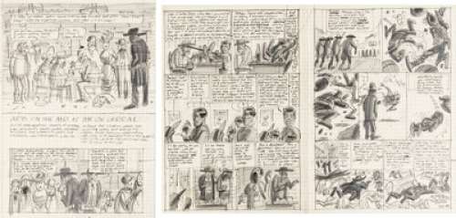 Kurtzman, Harvey | Harvey Kurtzman Humbug #3 Complete 3-Page Story Preliminary Original Art (Humbug Publications, 1957).... (Total: 2 Original Art) | Heritage