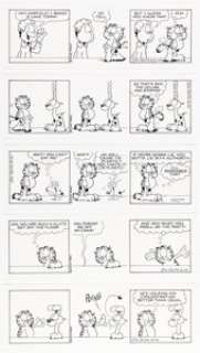 Davis, Jim | Jim Davis Garfield Consecutive Daily Comic Strip Original Art Group of 6 (PAWS, 2005).... (Total: 6 Original Art) | Heritage