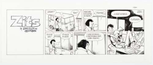 Borgman, Jim | Jerry Scott and Jim Borgman Zits Sunday Comic Strip Original Art dated 1-3-10 (King Features Syndicate, 2010).... | Heritage