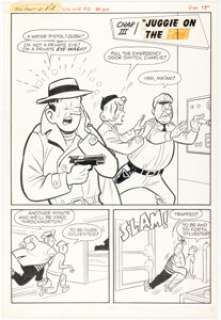 Samm Schwartz and Marty Epp - Jughead‘s Fantasy #2 Complete 5-Page Story "[Peter Goon, Private Eye] Chap. III: Juggie on the Job" Original Art (Archie, 1960). (Total: 5 Original Art)