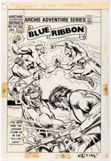 Rich Buckler and Tony DeZuñiga Blue Ribbon Comics #14 Jaguar and the Web Cover Original Art (Archie, 1984). | Heritage