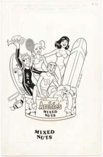 Dan DeCarlo "Mixed Nuts" Archie Shirt Illustration Original Art (Archie, 1985). | Heritage