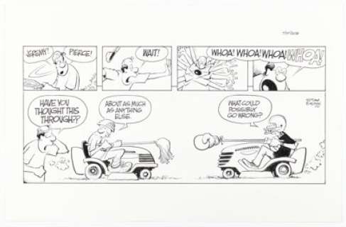 Jerry Scott and Jim Borgman Zits Sunday Comic Strip Original Art dated 7-10-16 (King Features Syndicate, 2016).