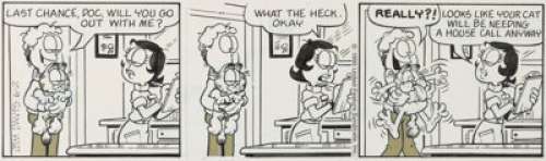 Jim Davis Garfield Daily Comic Strip Original Art dated 6-2-90 (United Feature Syndicate, 1990). | Heritage