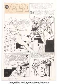 John Rosenberger The Adventures of the Fly #13 Complete 8-Page Story Original Art (Archie, 1961). (Total: 8 Original Art) | Heritage