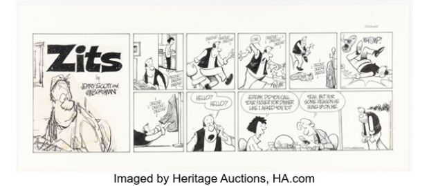 Jerry Scott and Jim Borgman Zits Sunday Comic Strip Original Art dated 3-13-05 (King Features Syndicate, 2005). | Heritage
