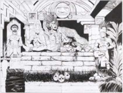 Francisco Di Amorim God Is Dead #1 Double Splash Pages 4-5 Original Art (Avatar Press, 2013). | Heritage