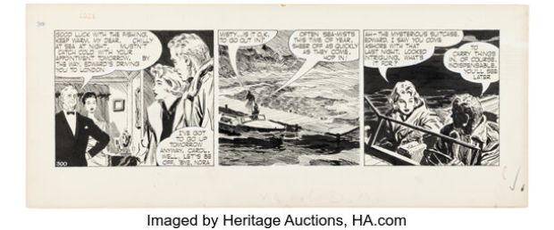 David Wright Carol Day #300 Daily Comic Strip Original Art (London Daily Mail, 1957). | Heritage