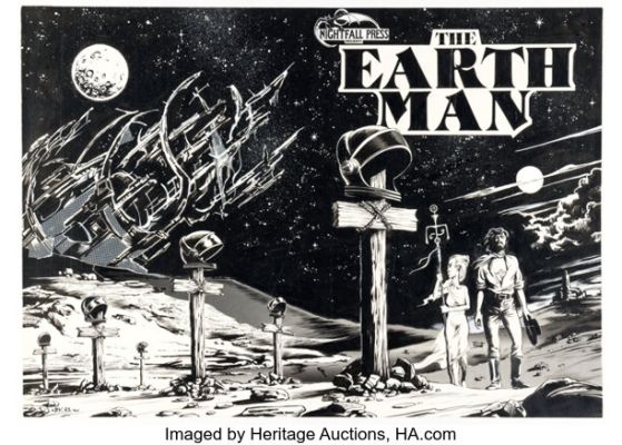 Kev Hopgood Super Adventure Stories #9 Wraparound Cover Original Art (1985).