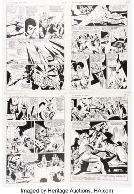 Paul Reinman The Mighty Crusaders #5 Story Pages 16-19 Original Art and Letters Page Group of 5 (Archie, 1966). (Total: 5 Original Art) | Heritage
