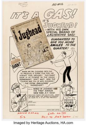 Harry Lucey Archie Giant Series Magazine #149 House Ad Illustration Original Art (Archie, 1967). | Heritage