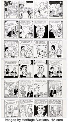 Dan DeCarlo Archie Consecutive Daily Comic Strips Original Art Group of 6 (King Features Syndicate, 1983). (Total: 6 Original Art) | Heritage