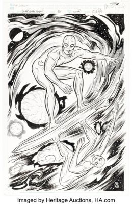 Mike Allred - "Reflections" Silver Surfer Specialty Illustration Original Art (c. 2010’s-20s). | Heritage