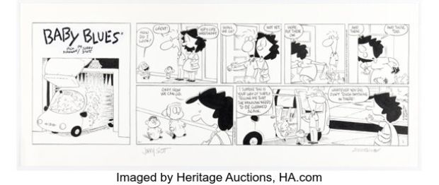 Rick Kirkman and Jerry Scott Baby Blues Sunday Comic Strip Original Art dated 9-1-02 (King Features Syndicate, 2002). | Heritage