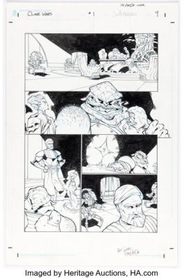 Scott Hepburn and Dan Parsons Star Wars The Clone Wars #1 Story Page 9 Original Art (Dark Horse, 2008). | Heritage