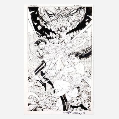Tony Daniel | Superman / Wonder Woman #10 Cover Original Art (DC Comics, 2014) | Landry Pop Auctions