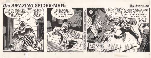 Spiderman | Strip Ã  l’encre de Chine et tramesÂ publié aux E… | Banque Dessinée