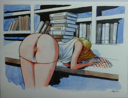 Alexis | Alexis - 4x Dessin original (2x en couleur) - Filles seules - Page volante | Catawiki