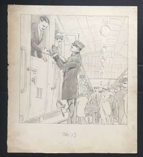 Renzo Ventura - "In stazione" | Illustrazione Originale (Master Of Drawing) - Loose page | Catawiki