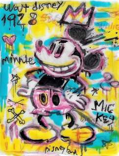 Mickey Mouse Inspired By Basquiat - Original Color Sketch - Tony Fernandez - Hand Drawn - Original Art | Catawiki