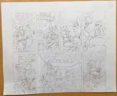 Franka - Potloodtekening alternatieve strook pag. 48 "Dertiende letter" - (1995) | Catawiki