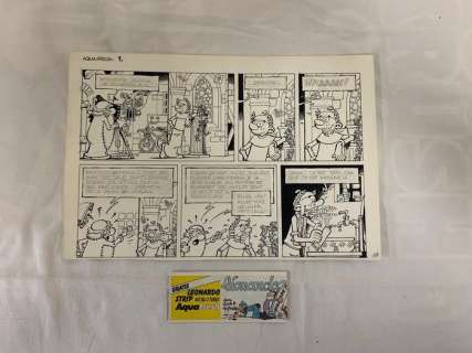 Turk (Philippe Liégeois) - Originele pagina (1 van 4) - Leonardo - Promotieboekje Aquafresh + promoboekje - (1980) | Catawiki