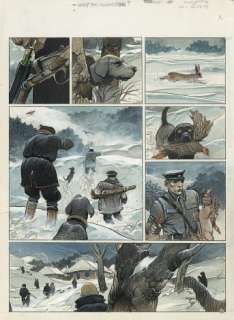 *Enki Bilal Né En 1951 Partie de Chasse Encre de Chine, Gouache Et Crayon Sur Papier Pour La Planche 33 de Cet Album Publié E... | Partie de chasse | Artcurial