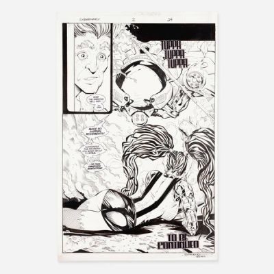 Jeff Rebner And Richard Friend | Lot 343 - Cybernary #2 Story Page 24 Original Art (Image Comics, 1995) | Landry Pop Auctions
