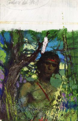 Mario Tempesti | Copertina Il Sentiero del West (A.B. Guthrie, Oscar Mondadori) | Tavole Originali