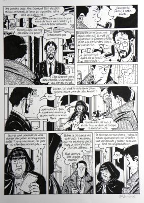 François Ravard | » Nestor Burma dans l’île » – Planche originale- Page n° 14 – François Ravard | Zic et Bul