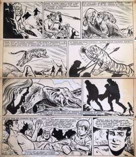 Reding, Raymond - Originele 4/5 pagina - Thorga redt zijn stam - Gepubliceerd in Weekblad Kuifje n° 10 - (1956) | Catawiki