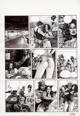 Horacio Altuna | Dessous Fripons p.4 | Tavole Originali