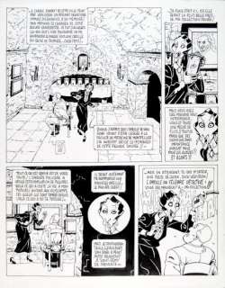 Savard Didier - DICK HERISSON. Encre de Chine pour la planche 42 de l‘album