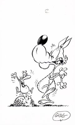 Giacomo Michelon | Lupo Alberto illustrazione per Album Panini | Tavole Originali