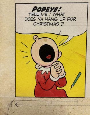 Lot 92 - Original Popeye Artwork For 1970’s TV Comic Free Post In UK | misc / divers