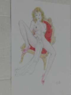 Leone Frollo matite colorate - original artwork "La Baronessa Venexiana" firmata - Loose page | Catawiki