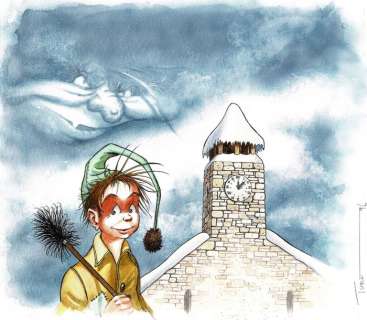 Turf - Dessin original couleur - Couverture - Les Contes du petit ramoneur - (1991) | Catawiki