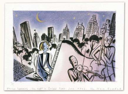 Dupuy & Berberian | ONE NIGHT IN CENTRAL PARK Encre de Chine, aquarelle et | Millon