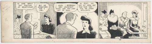 Frank King | King – Gasoline Alley, Original Daily Strip Art, 1/08/1942 | Russ Cochran