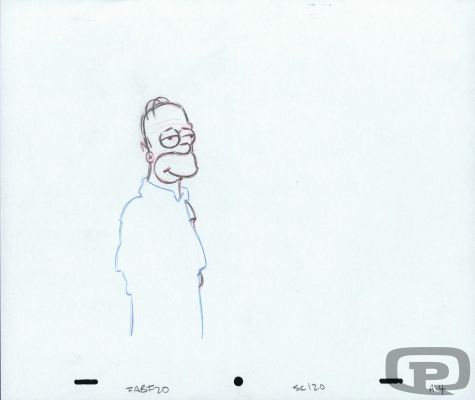 Collective | The Simpsons, Animation Sketches - Homer, Awkward Smile #2 | Pulp’s Art