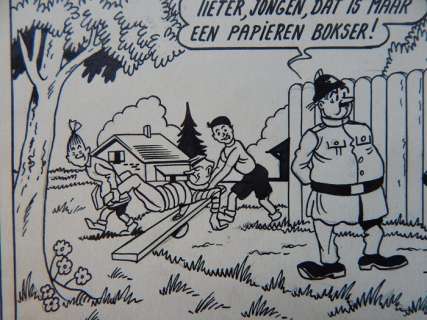 Vandersteen, Willy - Formaat 31 X 35 Cm | Vandersteen, Willy - Originele pagina - De vrolijke Bengels met Suske en Wiske en Lambik - (1950) | Catawiki