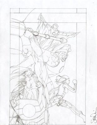 Steve McNiven | For Sale Or Trade - McNiven - Ultimate Secret 4 Cover Prelim | ComicArtFans Classifieds