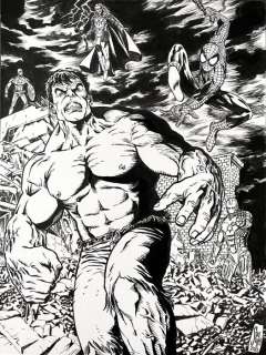 Daniele Statella | The Avengers - D. Statella - Original art â€œTribute to The Avengersâ€ - Page volante - (2021) | Catawiki