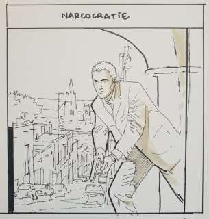 Vrancken, Bernard | Vrancken, Bernard - Dessin original - Recherche de couverture - I.R.$. T4 - Narcocratie - (2002) | Catawiki