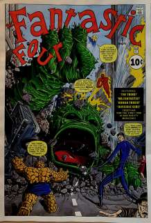 Giorgio Comolo - fantastic four #1 incredibly detailed huge mixed media cover re-interpretation (2001)
